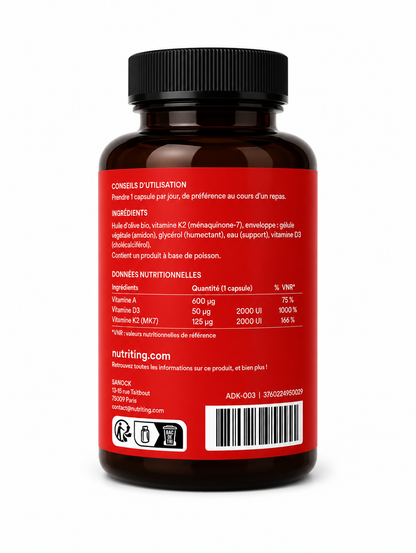nuADK Vitamine D3 capsules - NUTRITING